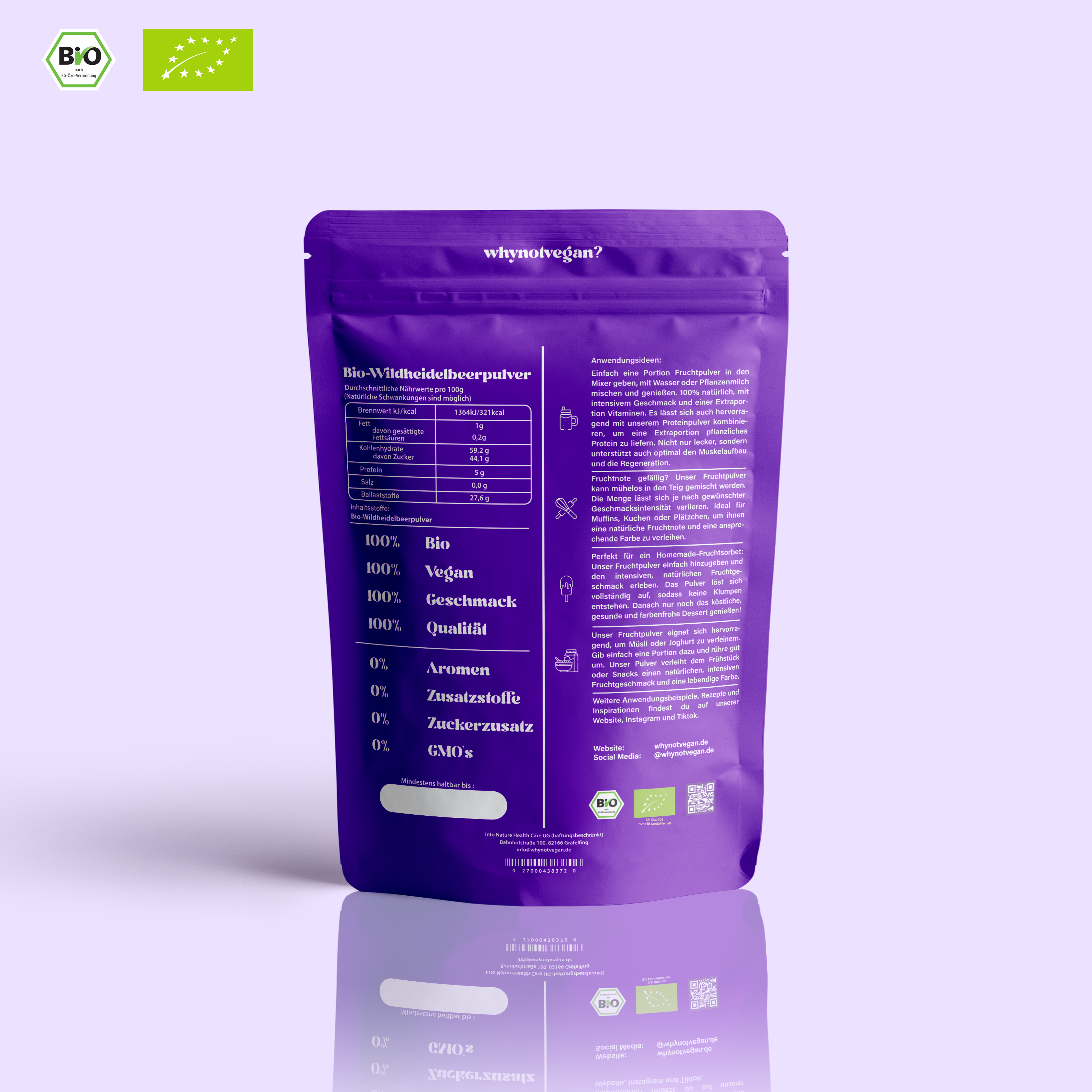 Bio-Wildheidelbeerpulver 250g